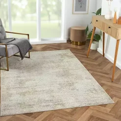 Kirklands Home Brisbane Beige Faded Damask Area Rug, 2x3 Hot