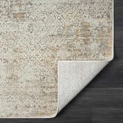 Kirklands Home Brisbane Beige Faded Damask Area Rug, 2x3 Hot