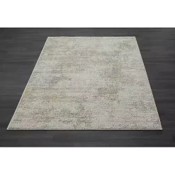 Kirklands Home Brisbane Beige Faded Damask Area Rug, 2x3 Hot
