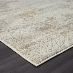Kirklands Home Brisbane Beige Faded Damask Area Rug, 2x3 Hot
