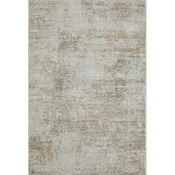 Kirklands Home Brisbane Beige Faded Damask Area Rug, 4x6 New