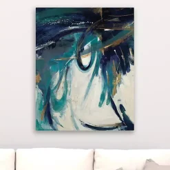 Kirklands Home Broad Strokes Canvas Art Print Blue