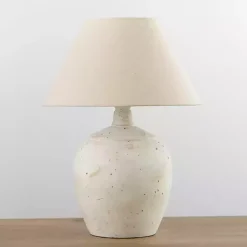Kirklands Home Bronson Cream Painted Table Lamp Tan Sale