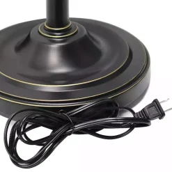 Kirklands Home Bronze and White 3-Scallop Glass Floor Lamp Brown Hot
