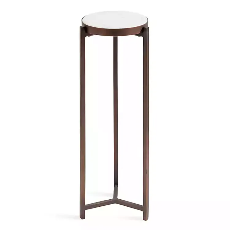 Kirklands Home Bronze Angular Marble Accent Table Gold Sale