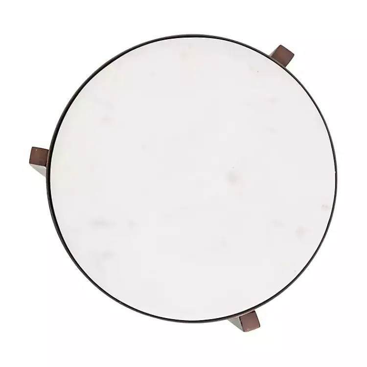 Kirklands Home Bronze Angular Marble Accent Table Gold Sale