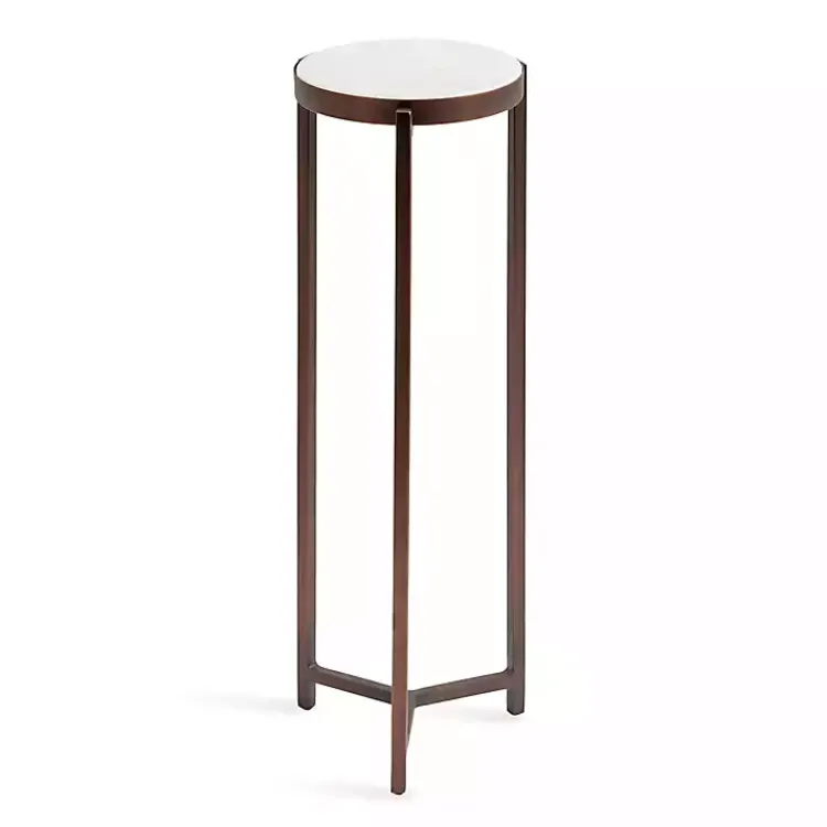 Kirklands Home Bronze Angular Marble Accent Table Gold Sale