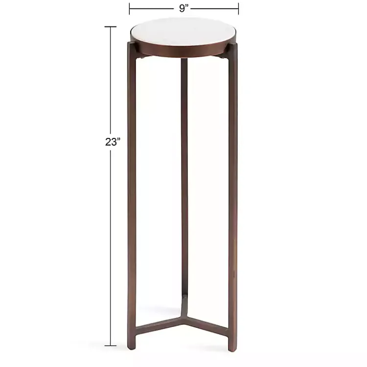 Kirklands Home Bronze Angular Marble Accent Table Gold Sale