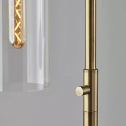 Kirklands Home Bronze Glass Cylinder Shade Floor Lamp Clear Online