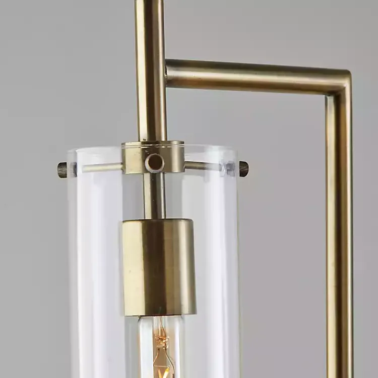 Kirklands Home Bronze Glass Cylinder Shade Floor Lamp Clear Online