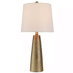 Kirklands Home Bronze Hammered Table Lamp White Sale
