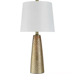 Kirklands Home Bronze Hammered Table Lamp White Sale