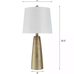 Kirklands Home Bronze Hammered Table Lamp White Sale