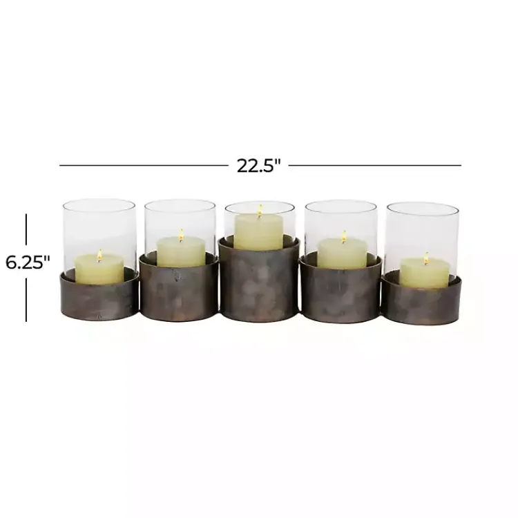 Candle Holders>Kirklands Home Bronze Iron Runner Brown