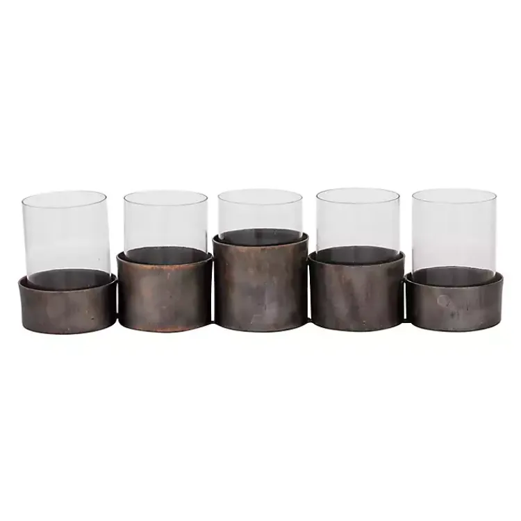 Candle Holders>Kirklands Home Bronze Iron Runner Brown