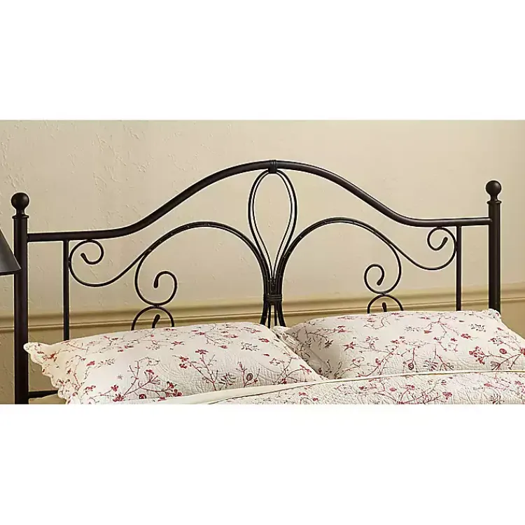 Kirklands Home Bronze Meredith Metal Scroll Full/Queen Headboard Brown New