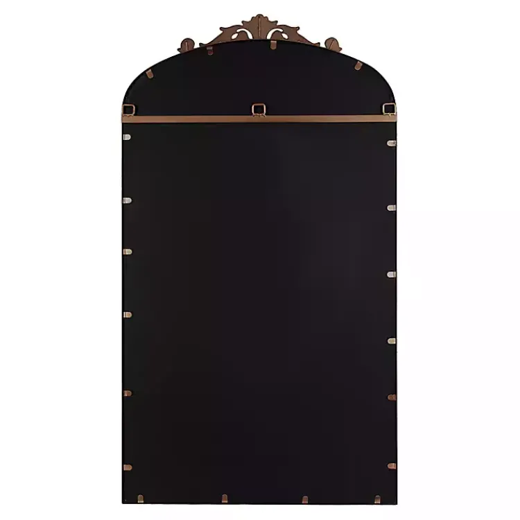Kirklands Home Bronze Metal Arch Ornate Crown Wall Mirror Brown Outlet