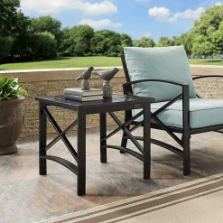 Kirklands Home Bronze Metal Dayton Outdoor Side Table Brown Outlet