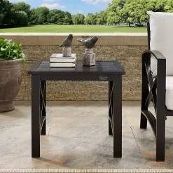 Kirklands Home Bronze Metal Dayton Outdoor Side Table Brown Outlet