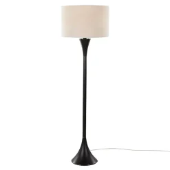 Kirklands Home Bronze Metal Hourglass Floor Lamp Brown Hot