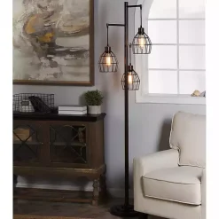 Kirklands Home Bronze Metal 3-Tier Floor Lamp Brown Discount