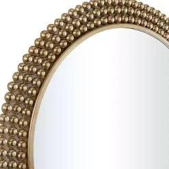 Kirklands Home Metal Tiered Bead Frame Wall Mirror Bronze