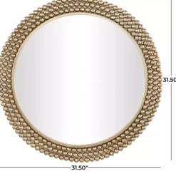 Kirklands Home Metal Tiered Bead Frame Wall Mirror Bronze
