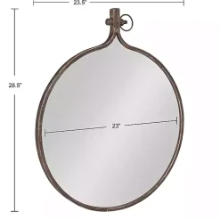 Kirklands Home Bronze Metal Yitro Wall Mirror Brown Hot