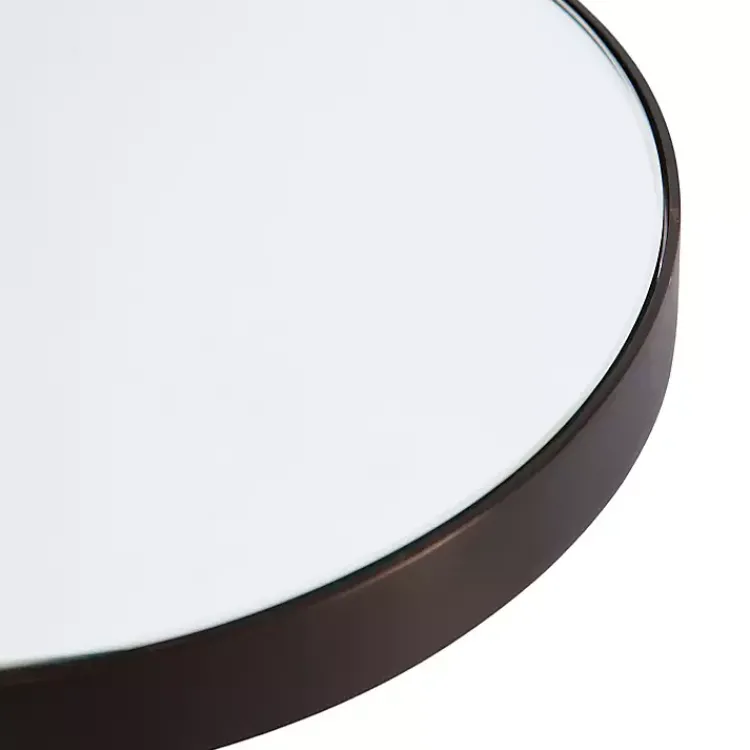 Kirklands Home Bronze Mirror Tabletop Round Cocktail Table Black Best