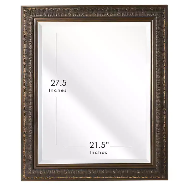 Kirklands Home Bronze Ornate Beveled Framed Wall Mirror