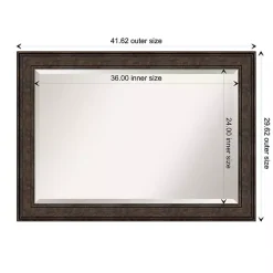 Kirklands Home Bronze Panel Frame Beveled Mirror