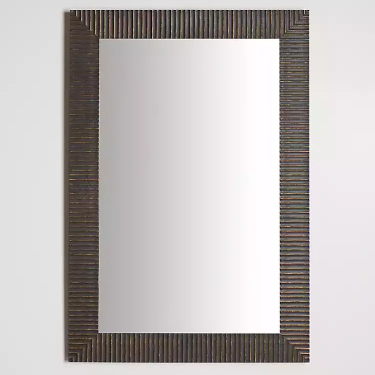 Kirklands Home Bronze Ribbed Devin Profile Mirror, 24x36 in.
