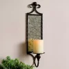 Sconces>Kirklands Home Bronze Rustic Glass Wall Sconce