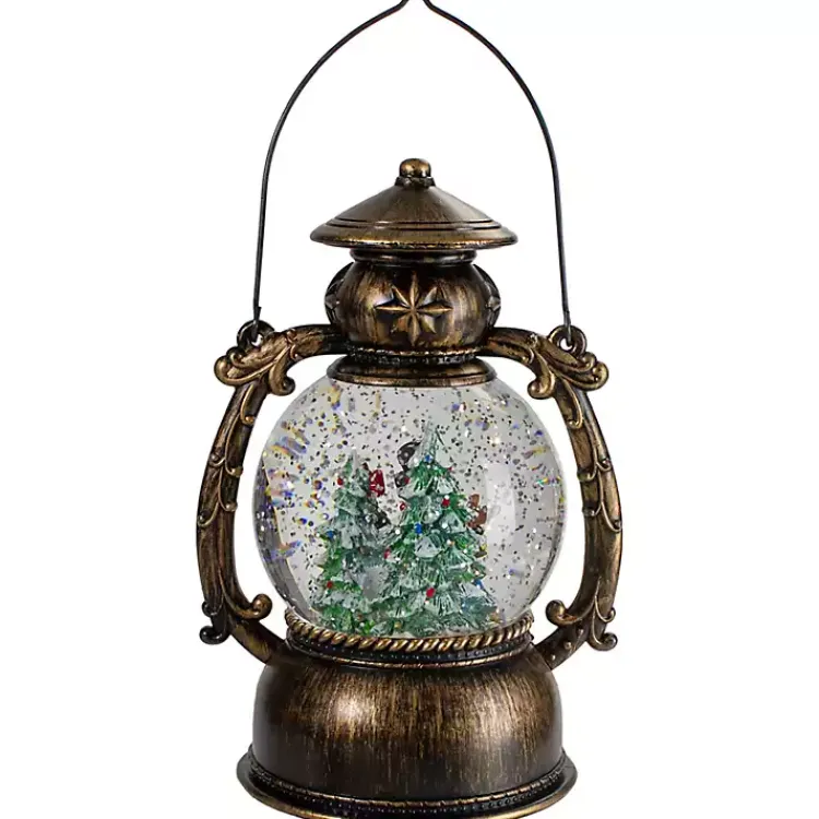 Christmas Decorations>Kirklands Home Bronze Snowman and Trees Snow Globe