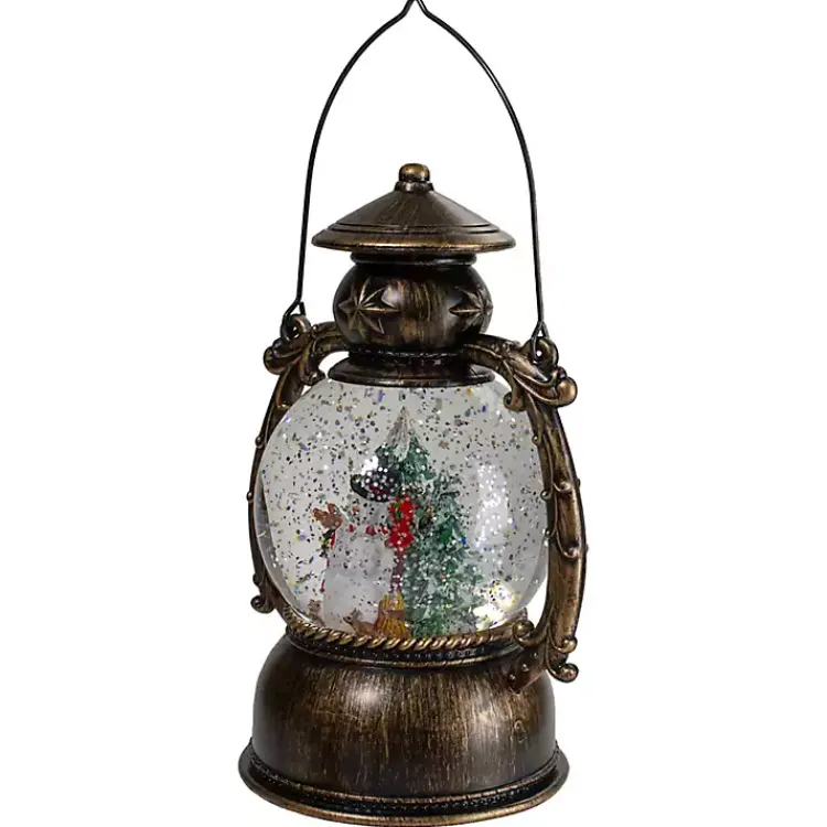 Christmas Decorations>Kirklands Home Bronze Snowman and Trees Snow Globe
