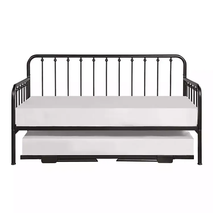 Kirklands Home Bronze Spindleback Metal Trundle Day Bed Brown Clearance