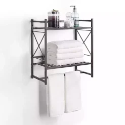 Kirklands Home Bronze 2-Tier Utility Shelf Brown Hot
