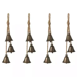 Christmas Decorations>Kirklands Home Bronze Trio Hanging Christmas Bells, Set of 4 Brown