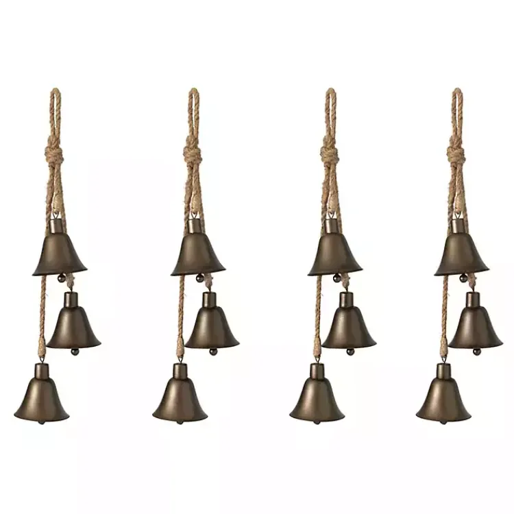 Christmas Decorations>Kirklands Home Bronze Trio Hanging Christmas Bells, Set of 4 Brown