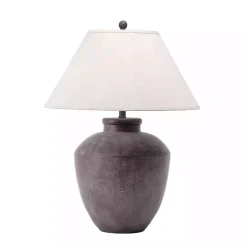 Kirklands Home Bronze Urn Resin Table Lamp Ivory New