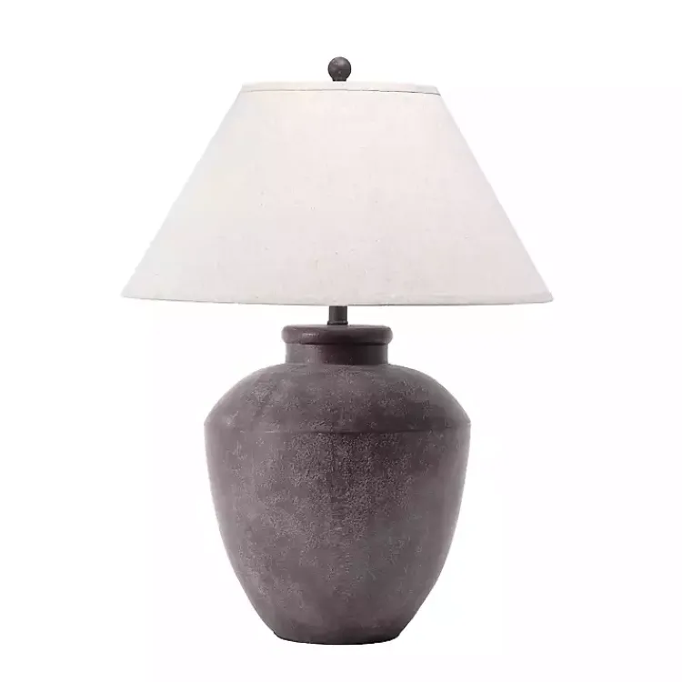 Kirklands Home Bronze Urn Resin Table Lamp Ivory New