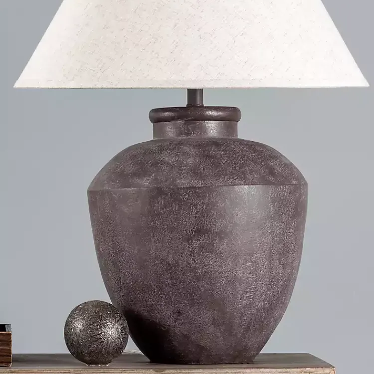Kirklands Home Bronze Urn Resin Table Lamp Ivory New