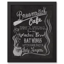 Halloween>Kirklands Home Broomstick Cafe Framed Canvas Art Print