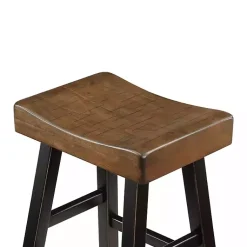 Kirklands Home Brown & Wood Counter Stools, Set of 2 Black Clearance
