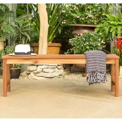 Kirklands Home Acacia Wood Outdoor Bench Brown Online