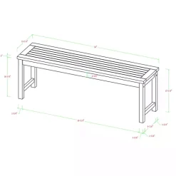Kirklands Home Acacia Wood Outdoor Bench Brown Online