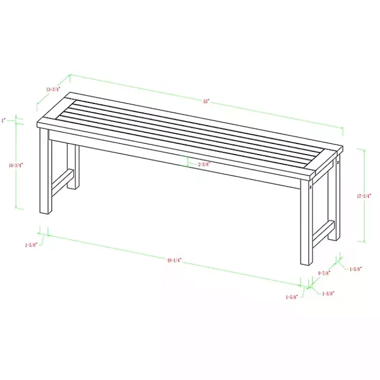 Kirklands Home Acacia Wood Outdoor Bench Brown Online