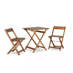 Kirklands Home Acacia Wood 3-pc. Bistro Set Brown Discount