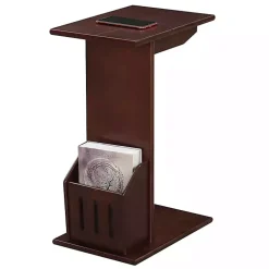 Kirklands Home Accent Table with Magazine Holder Brown Clearance