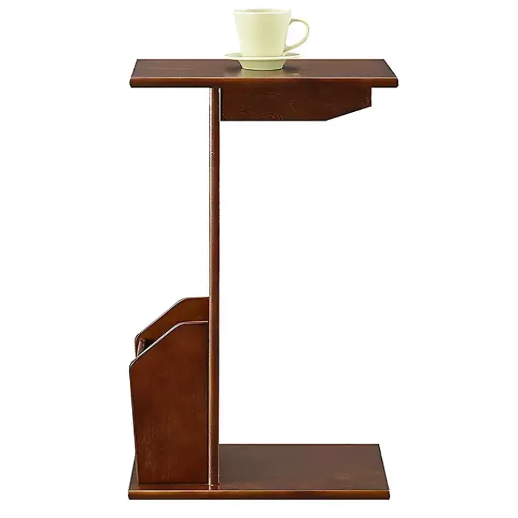 Kirklands Home Accent Table with Magazine Holder Brown Clearance